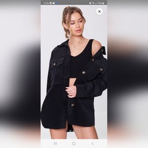 Corduroy oversized shacket